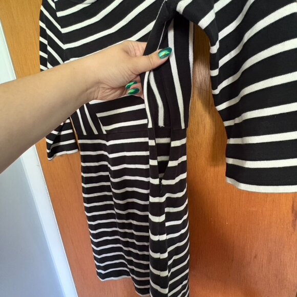 GAP Black and White Striped Shift Dress - size S petite - Picture 5 of 5